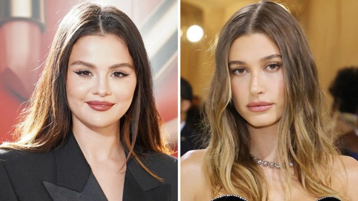 Selena gomez and hailey bieber have seemingly made up but fans arent letting eyebrowgate go