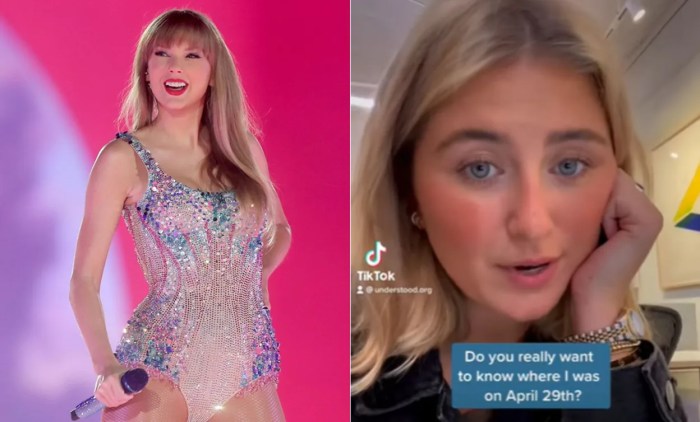 Taylor swifts stage dive during the eras tour went viral on tiktok and now an olympic swimmer has commented on it