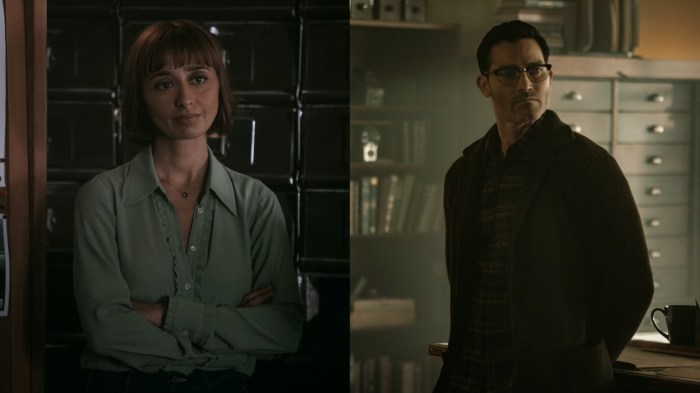 Superman and lois star sofia hasmik discusses her initial reaction to chrissy and kyles surprising hook up