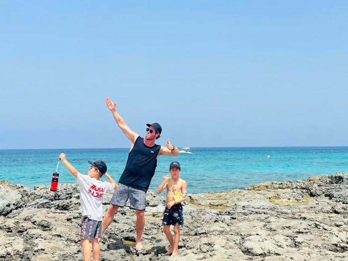 Chris family hemsworth camping tmz trip How much does it cost for an avenger to vacation with their family a lot according to chris hemsworths recent trip details