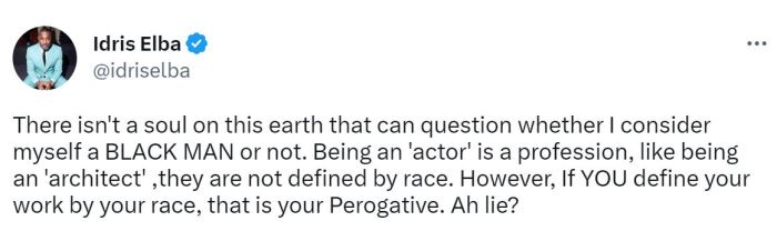 Idris elba explains why he doesnt call himself a black actor anymore we are obsessed with race