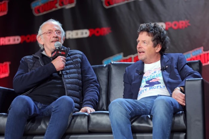 Michael j fox reunites with his back to the future costar christopher ... Michael j fox and christopher lloyd connected in a very different way during back to the future iii