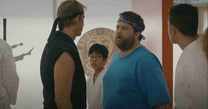 Cobra kai fans are celebrating stingray actor paul walter hauser winning award for completely different project