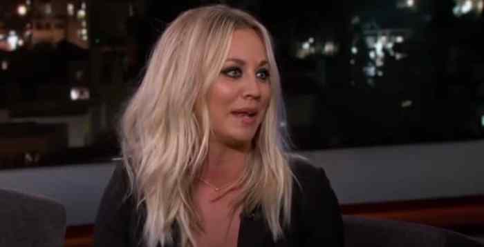 Kaley cuoco has reached the pregnancy stage where shes falling asleep on set and needing help out of chairs