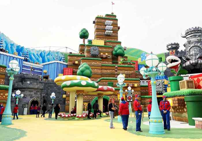 First day footage of universals mario kart ride shows lengthy bowsers challenge line and mama mia