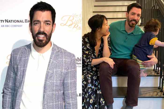 Drew scott is the latest celebrity parent to hide his kids face and he just did it in the most awkward way possible