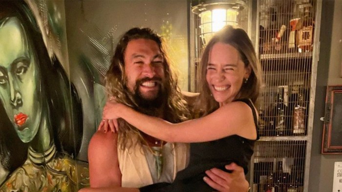 Jason momoa shouts out game of thrones wifey emilia clarke again and itll never stop being adorable