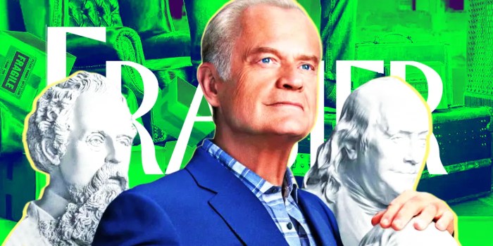 Kelsey grammer explains why paramounts frasier revival shifted locations to boston sheds light on whether cheers factors in