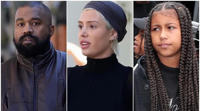 Looks like kanye wests kids are starting to meet his new wife bianca censori