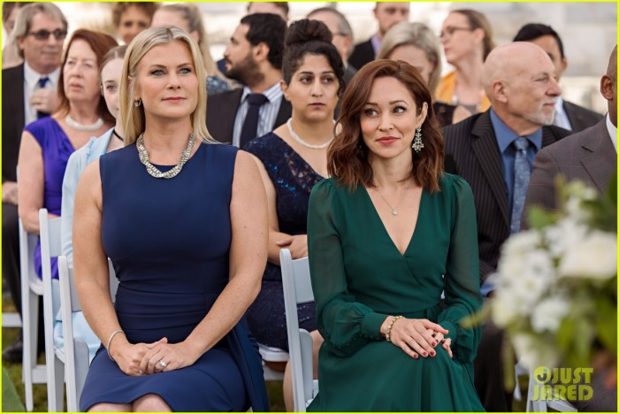 Lacey chabert and wedding veil journey co stars shared beautiful bts footage but barely showed the one thing fans really want