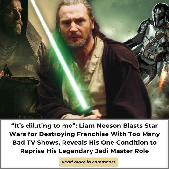 Liam neeson offers criticism on star wars releasing so much content its taken away the mystery