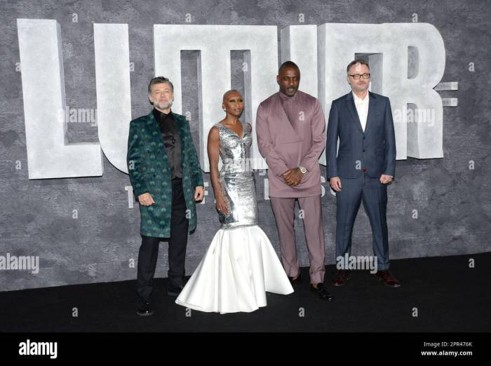Andy Serkis Idris Elba Cynthia Erivo Editorial Stock Photo - Stock ... Andy serkis and cynthia erivo break down the piccadilly circus stunt in luther the fallen sun