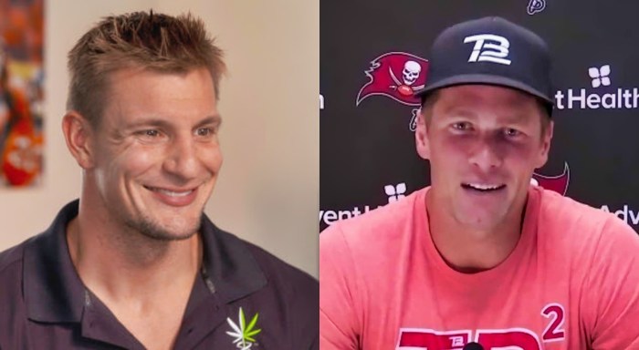 Rob gronkowski roasts tom bradys viral underwear pic after quarterback asks him did i do it right
