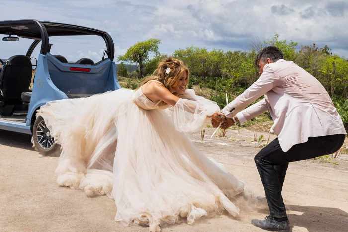 Shotgun wedding interviews with jennifer coolidge josh duhamel darcy carden and more