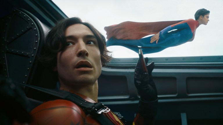 The flash poster seems to dispel a rumor about michael keatons batman and the movie