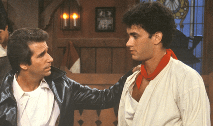 Tom hanks explains why kicking fonzie on happy days led to his start as a movie star