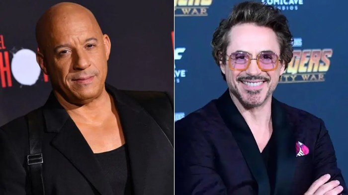 Robert downey jr for the fast and furious sounds like vin diesel already has an entire plan mapped out