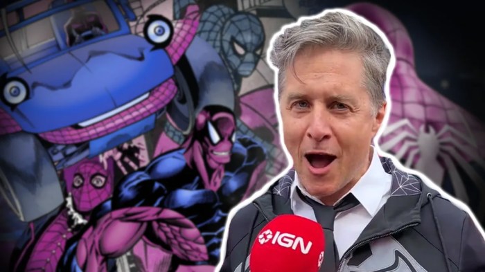 Insomniacs spider man voice actor yuri lowenthal reacts to his web slinger appearing in across the spider verse